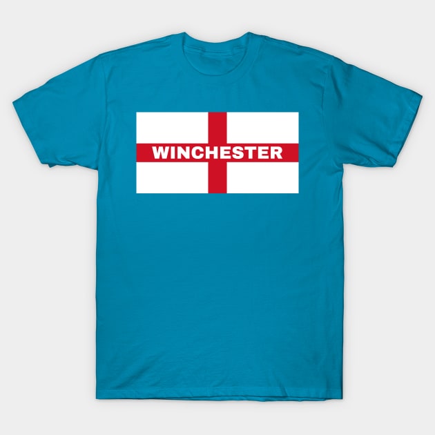 Winchester City in English Flag T-Shirt by aybe7elf